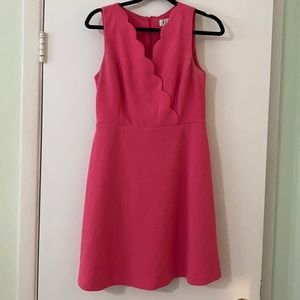 NWOT! Elle Scalloped Dress 👗 Sz 6 Hot Pink